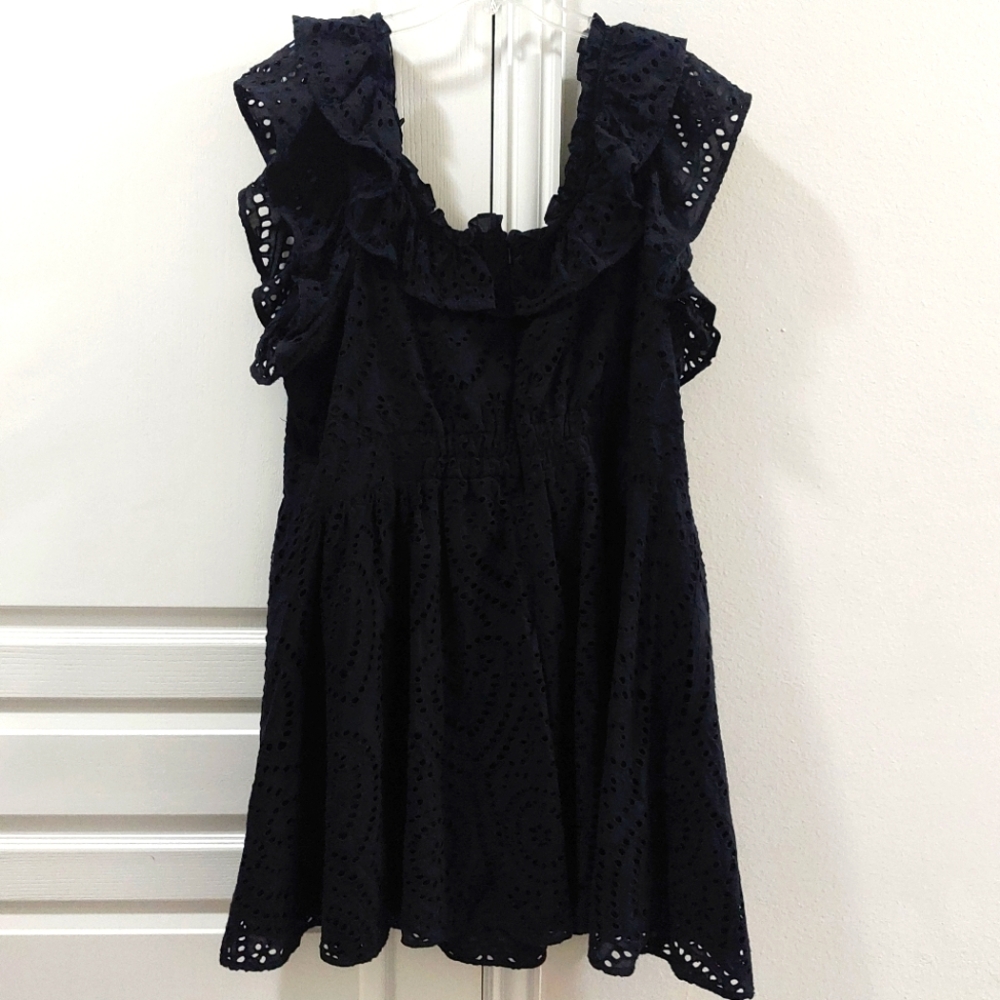 RYEGRASS Women's Black Eyelet Lace Dress Size 2X.